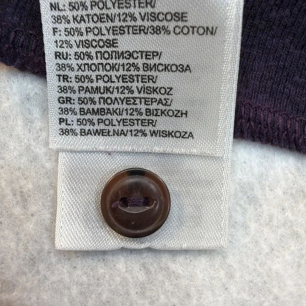 The North Face Mens XL California Heritage Purple LS Henley Shirt Button
